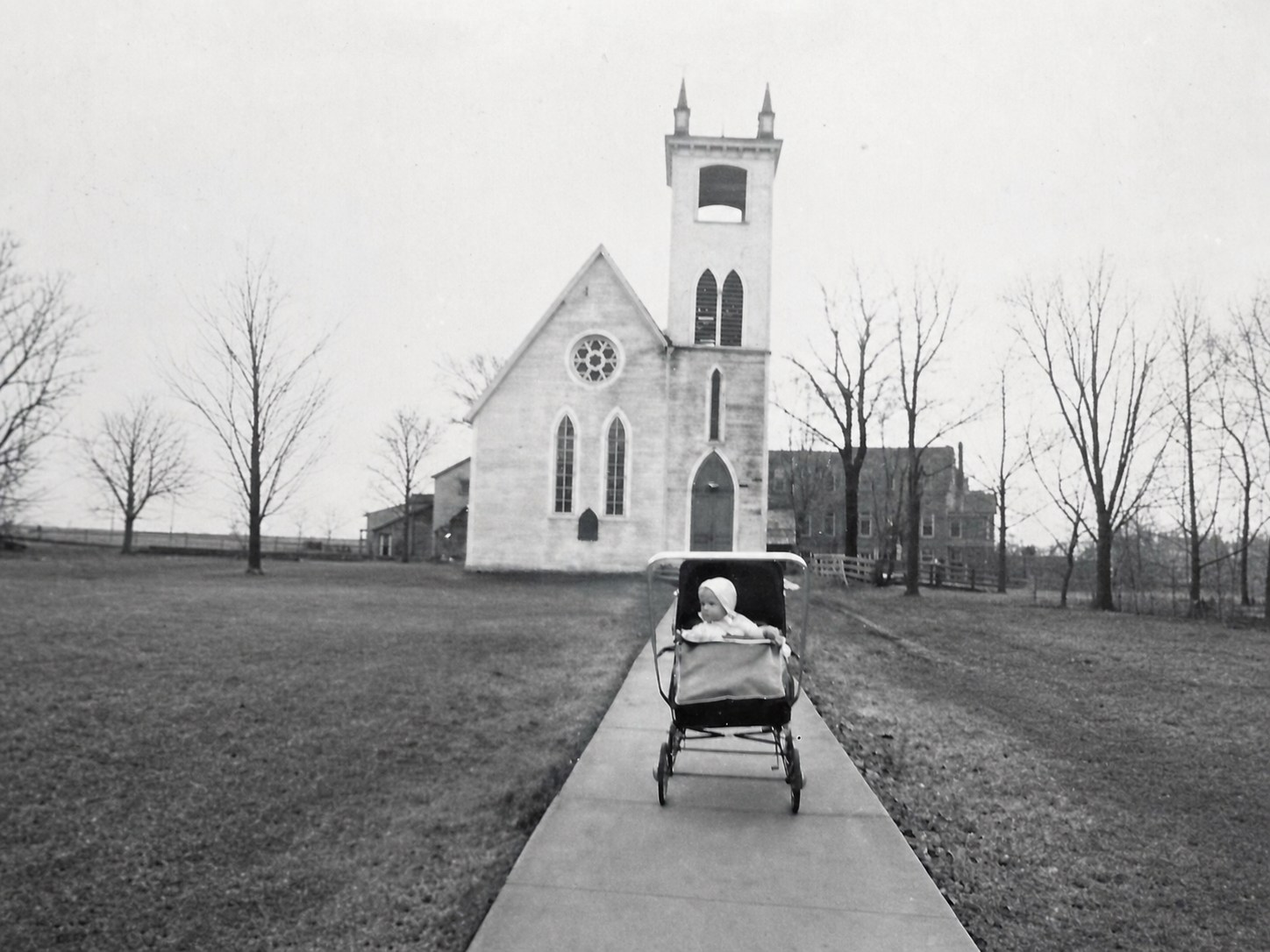 Historic view of St. Simeon's Anglican Church in 1946